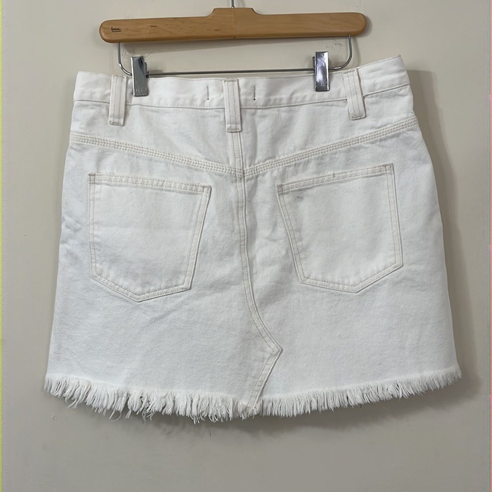 NEW Free People Side Car Mini Skirt White Clay Size 30 - Picture 7 of 7
